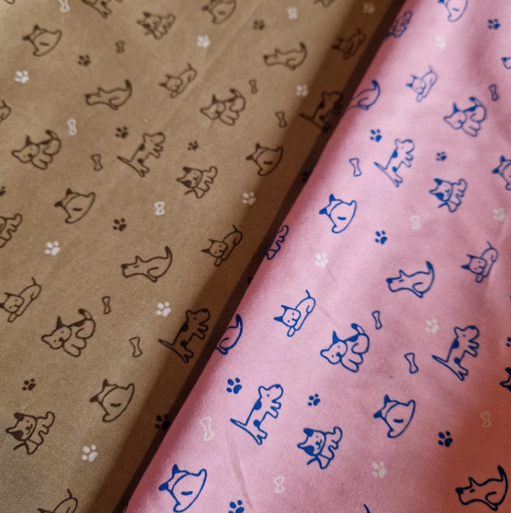 Dog Cotton Poplin Fabric Crafts Sewing Rose & Hubble Clothing Quilting
