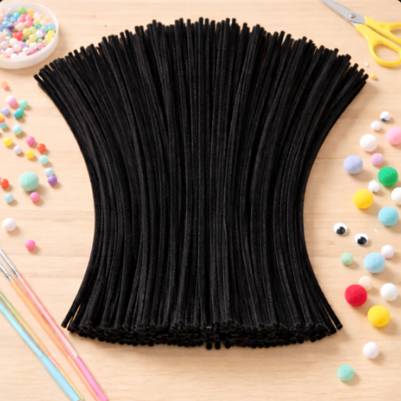 Chenille Craft Stems Pipe Cleaners 30cm Assorted Colours 10-100 Stems