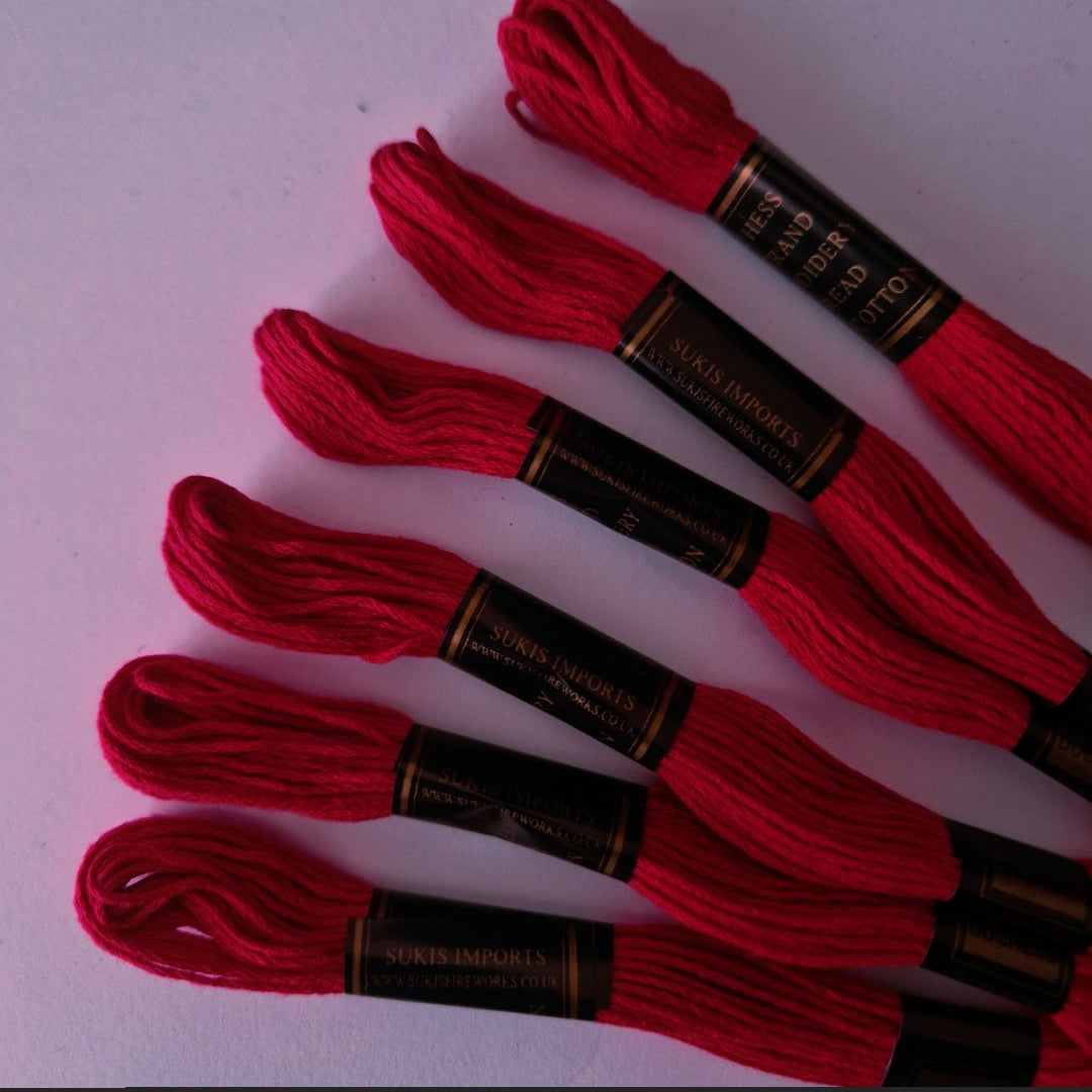 Embroidery Thread Cross Stitch Skeins Cotton Craft Sewing Coloured 6 Skeins