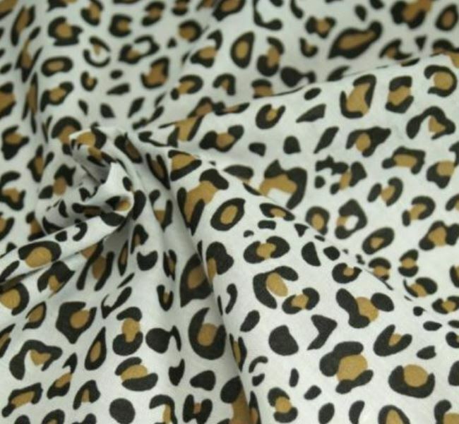 Animal Print Polycotton Fabric Tiger Zebra Leopard Cow Material Dress Craft