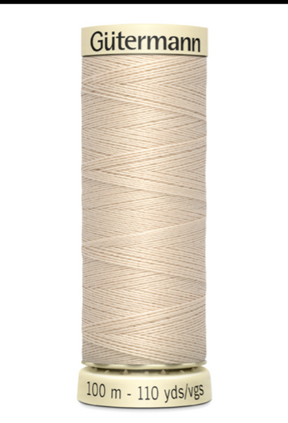 Neutral Shades Gutermann Sew All Polyester Thread 100m