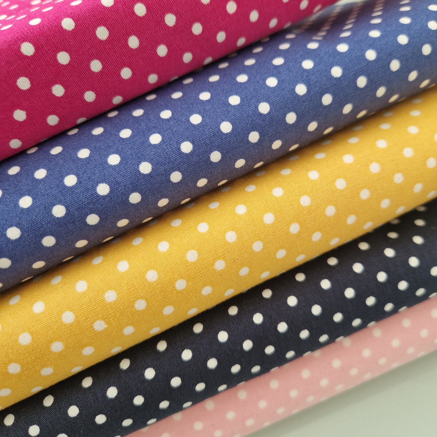 Polka Dot 100% Cotton Fabric Bundles Fat Quarters Squares Craft Sewing