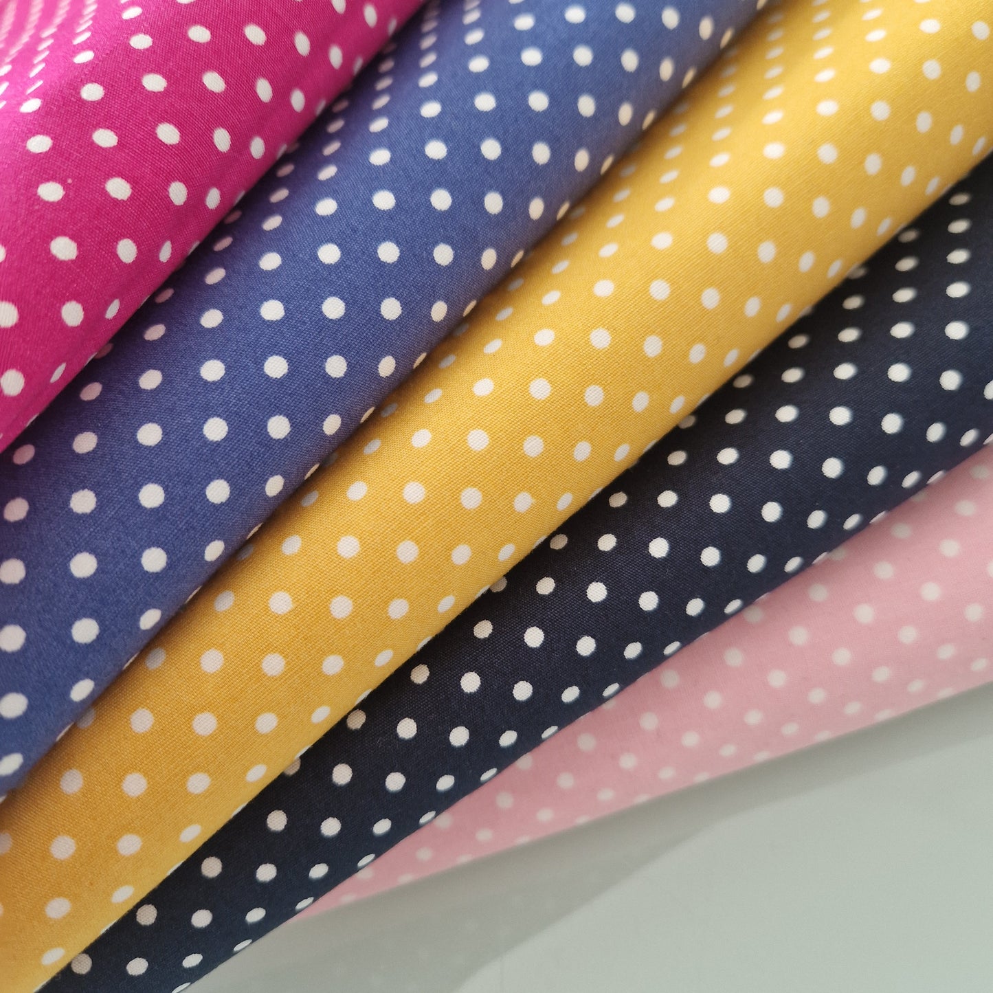 Polka Dot 100% Cotton Fabric Bundles Fat Quarters Squares Craft Sewing