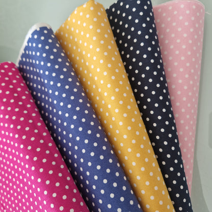 Polka Dot 100% Cotton Fabric Bundles Fat Quarters Squares Craft Sewing