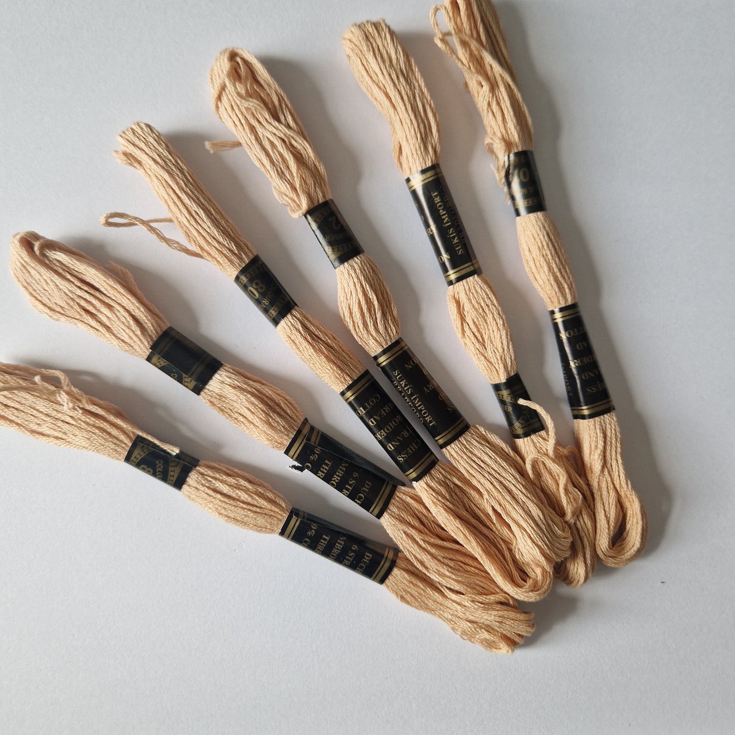 Embroidery Thread Cross Stitch Skeins Cotton Craft Sewing Coloured 6 Skeins