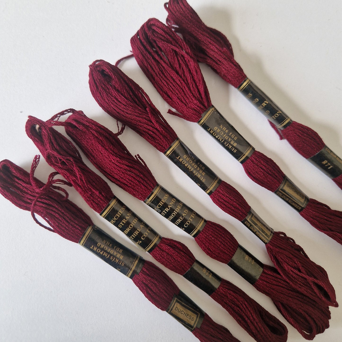 Embroidery Thread Cross Stitch Skeins Cotton Craft Sewing Coloured 6 Skeins