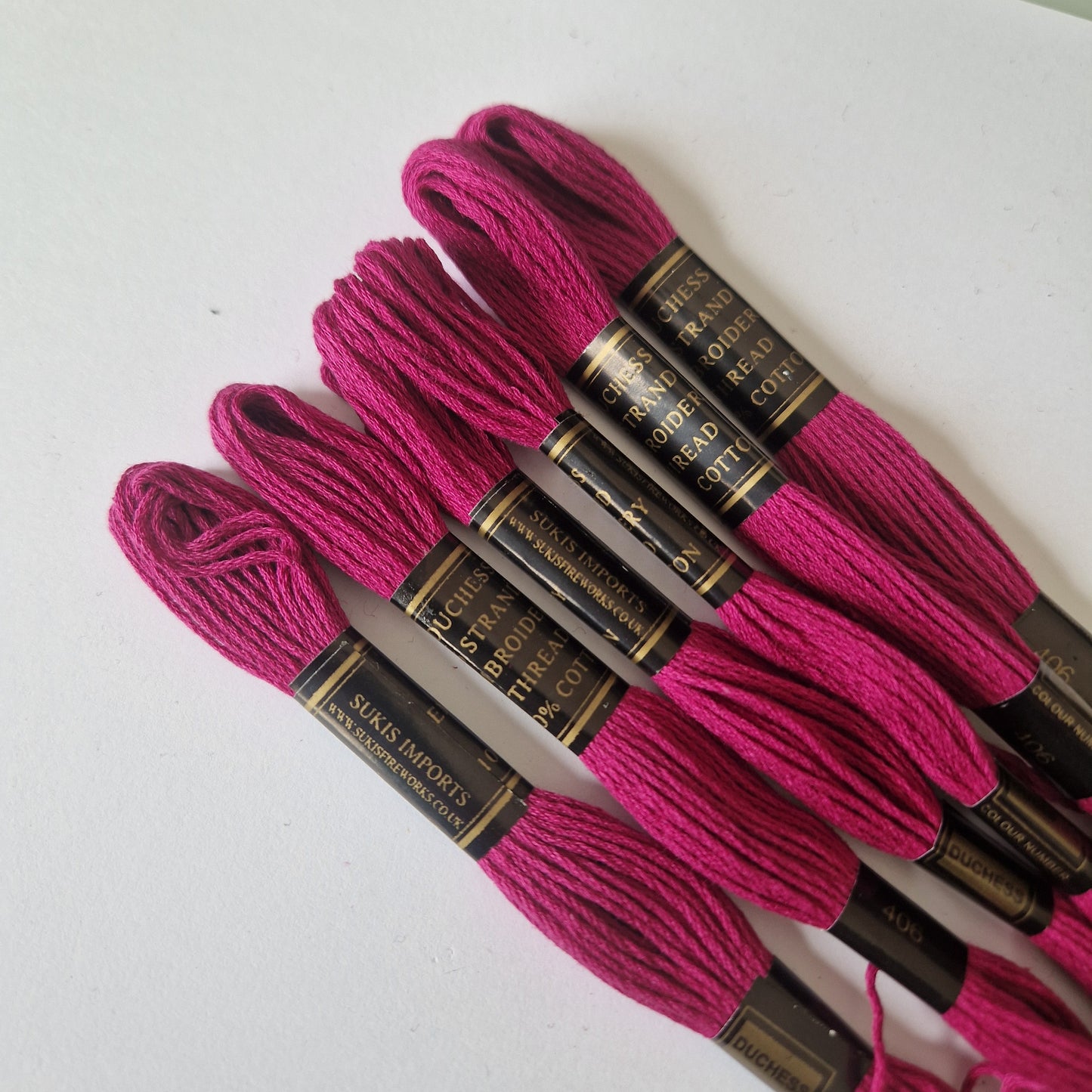 Embroidery Thread Cross Stitch Skeins Cotton Craft Sewing Coloured 6 Skeins