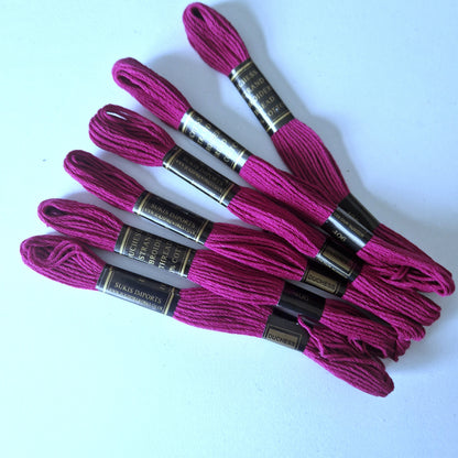 Embroidery Thread Cross Stitch Skeins Cotton Craft Sewing Coloured 6 Skeins