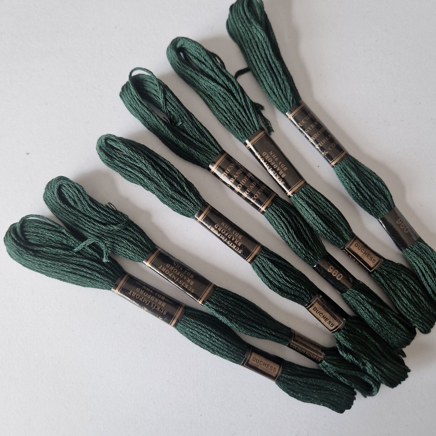 Embroidery Thread Cross Stitch Skeins Cotton Craft Sewing Coloured 6 Skeins