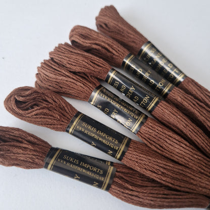 Embroidery Thread Cross Stitch Skeins Cotton Craft Sewing Coloured 6 Skeins