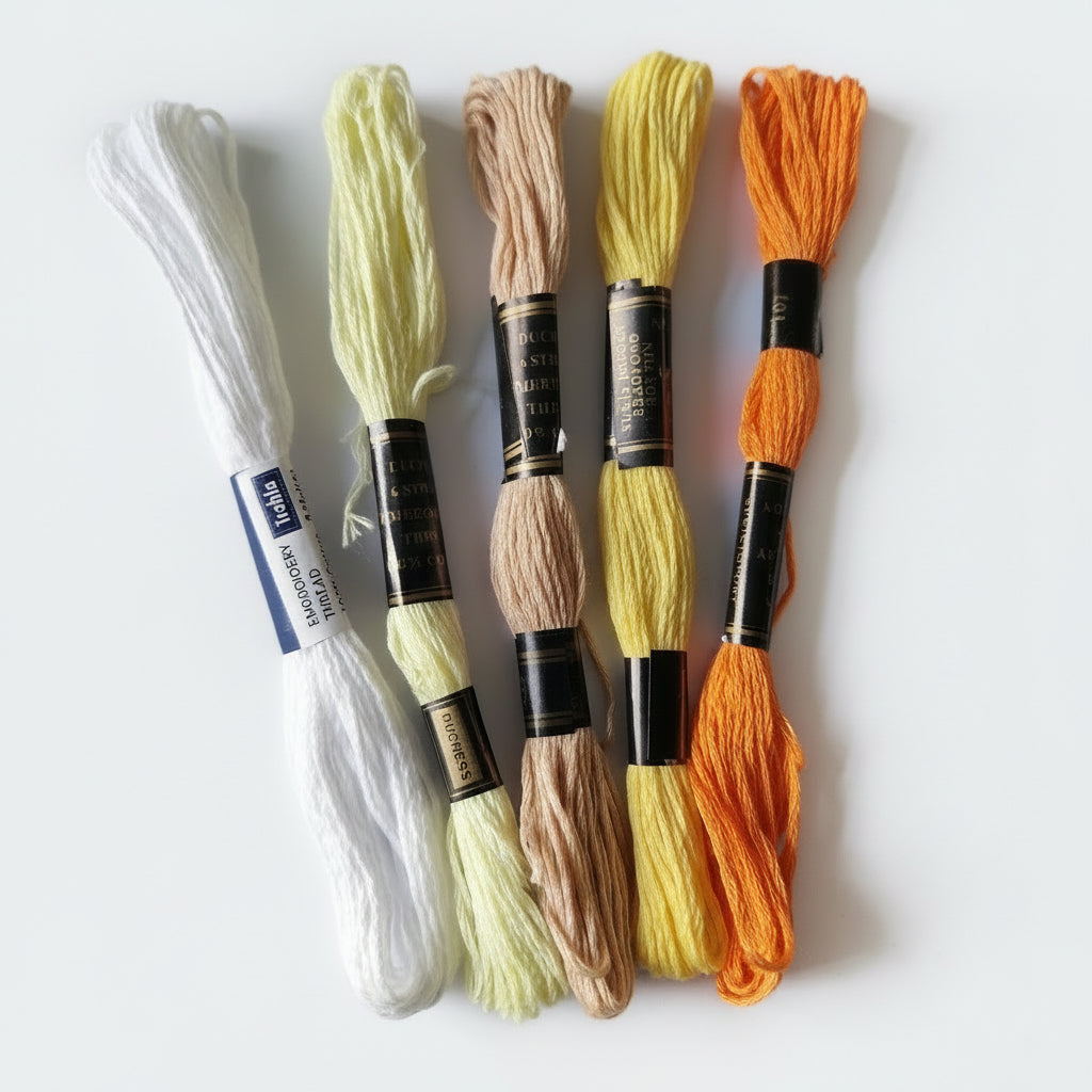 Embroidery Thread Cross Stitch Skeins Cotton Craft Sewing Coloured 6 Skeins