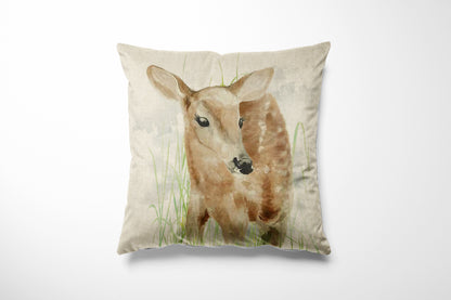 Animal Country Creature Linen Look Cotton Rich Fabric Cushion Panels