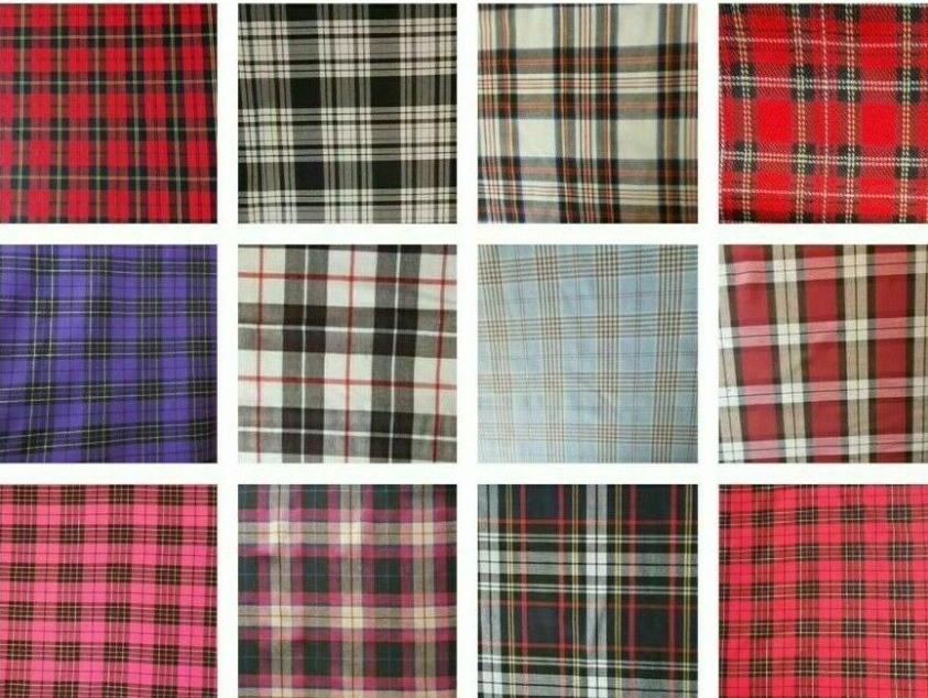 Tartan Plaid Fabric Check Polyviscose