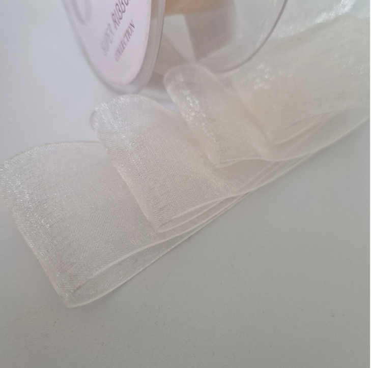 Sheer Organza Ribbon Party Wedding Decorations 10mm, 15mm, 25mm, 40mm x 5metres