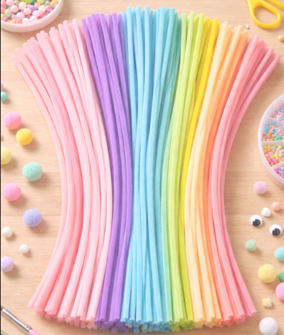Chenille Craft Stems Pipe Cleaners 30cm Assorted Colours 10-100 Stems