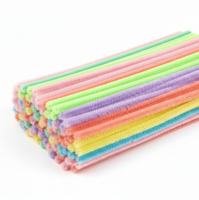 Chenille Craft Stems Pipe Cleaners 30cm Assorted Colours 10-100 Stems