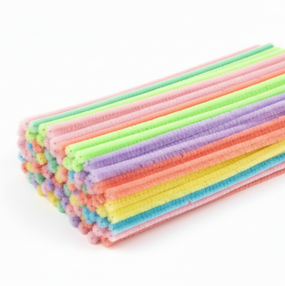 Chenille Craft Stems Pipe Cleaners 30cm Assorted Colours 10-100 Stems