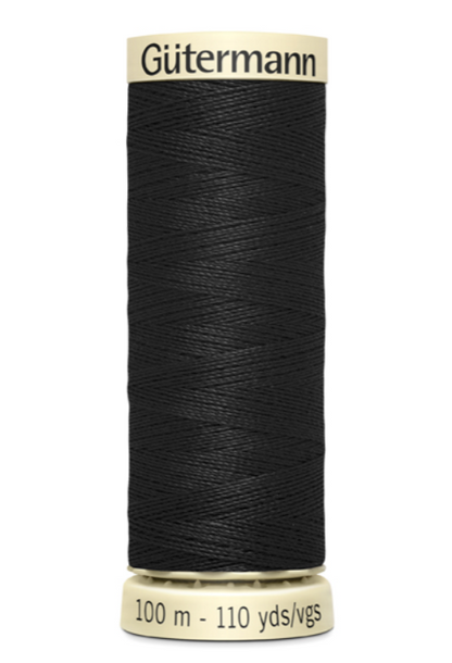 Black & White Gutermann Sew All Polyester Thread 100m 100% Polyester