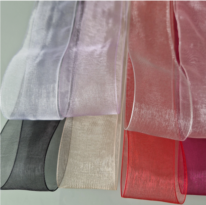 Sheer Organza Ribbon Party Wedding Decorations 10mm, 15mm, 25mm, 40mm x 5metres
