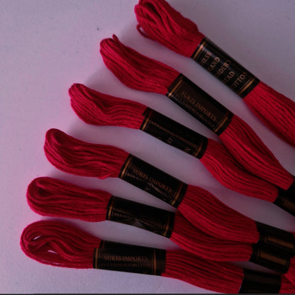 Embroidery Thread Cross Stitch Skeins Cotton Craft Sewing Coloured 6 Skeins