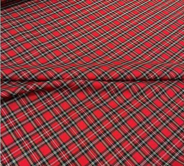 Tartan Plaid Fabric Check Polyviscose