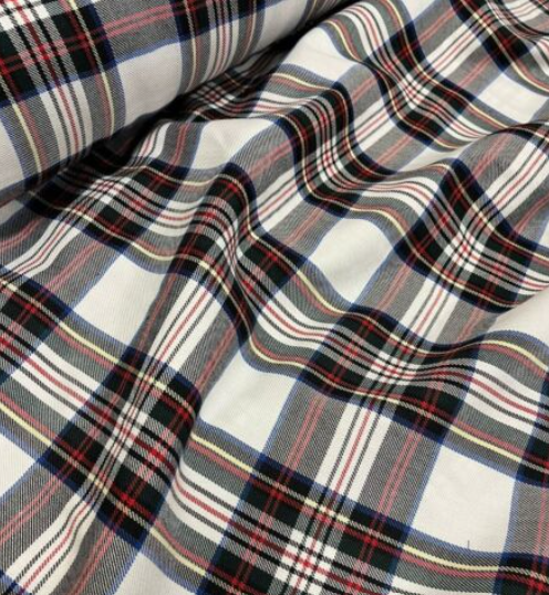 Tartan Plaid Fabric Check Polyviscose