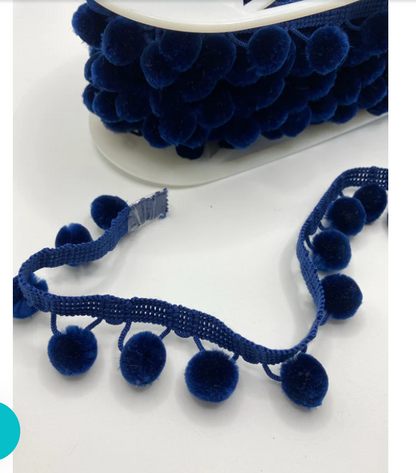 Pom Pom Trimming By the Metre 15mm Balls Crafts Sewing Cushions Trim