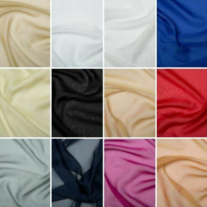 Cationic Chiffon Fabric Craft Bridal Wedding Party Draping 145cm wide Two Tone