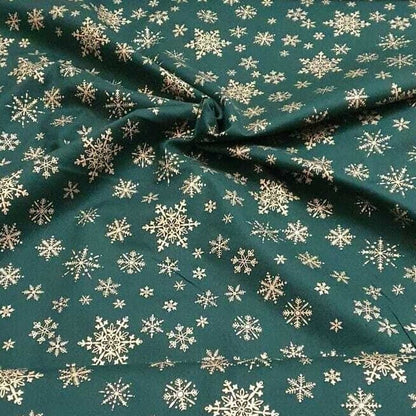 100% Cotton Christmas Fabric Reindeer Holly Xmas Sewing Craft Red Green Material