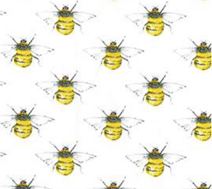 BumbleBee Cotton Fabric Rose & Hubble Animal Dressmaking Crafts Sewing Bee