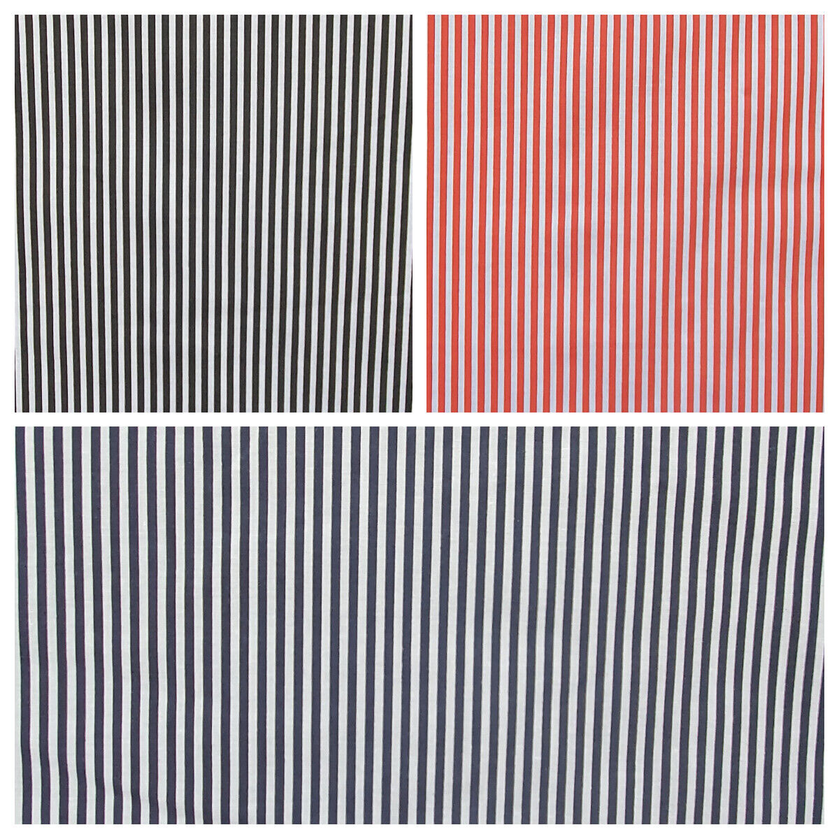 Candy Stripe Polycotton Fabric Striped Lines Sewing Craft Material Stripy