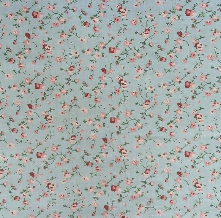 Floral Polycotton Fabric 45" Rose Flowers Sewing Craft