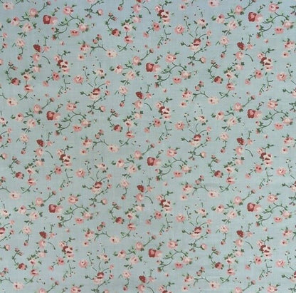 Floral Polycotton Fabric 45" Rose Flowers Sewing Craft