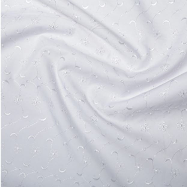 Broderie Anglaise 3 Hole Fabric Dress Craft Polycotton Fabric