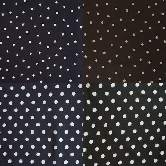 100% Viscose Fabric Polka Dot 140cm 8mm & 5mm