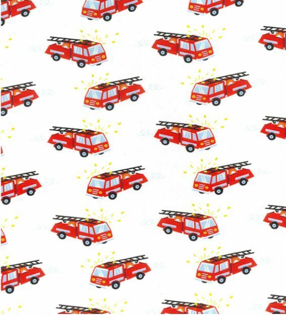 Children's Cotton Jersey Fabric Fire Engine Truck Stretch PJ'S Tshirts Leggings