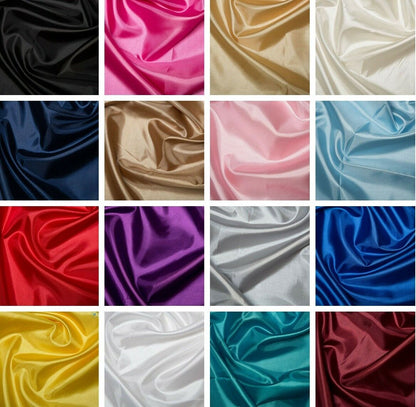 Plain Habotai Silk Lining Fabric Polyester 145cm Wide Dress Craft Sewing