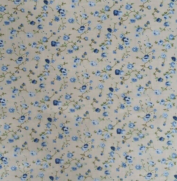 Floral Polycotton Fabric 45" Rose Flowers Sewing Craft