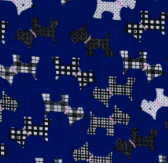 Dog Polycotton Fabric Dogs Animal Pets Scottish Terrier