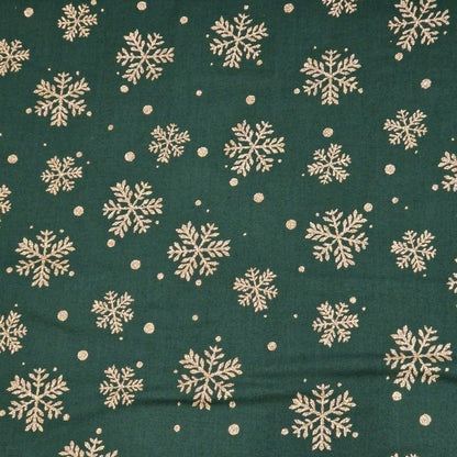 100% Cotton Christmas Fabric Reindeer Holly Xmas Sewing Craft Red Green Material