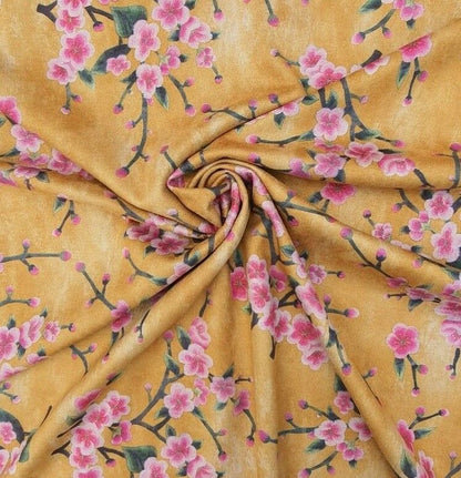 Floral Scuba Fabric Suede Stretch Bodycon Dress Sewing Dressmaking