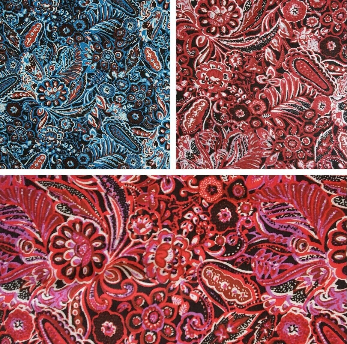 100% Viscose Rayon Paisley Floral Fabric Dress Material Craft 140cm wide