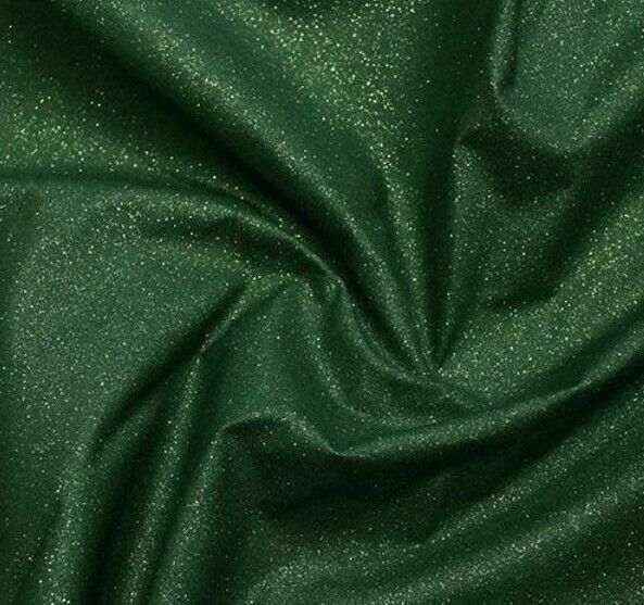 Glitter Cotton Fabric Sparkle Sewing Craft Festive Christmas By Half Metre