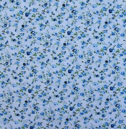 Floral Polycotton Fabric 45" Rose Flowers Sewing Craft