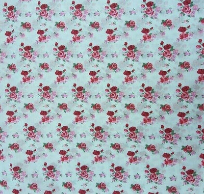 Floral Polycotton Fabric Ditsy Rose Craft Dress Material Sewing