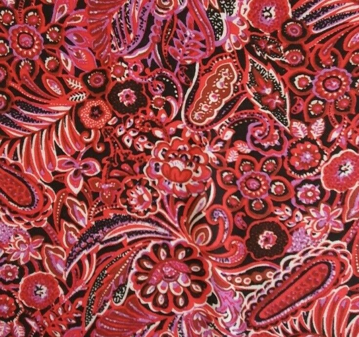 100% Viscose Rayon Paisley Floral Fabric Dress Material Craft 140cm wide