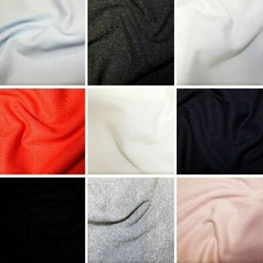 Plain Coloured Tubular Jersey Fabric Sweatshirt Cuff Cotton Jersey 37cm Wide