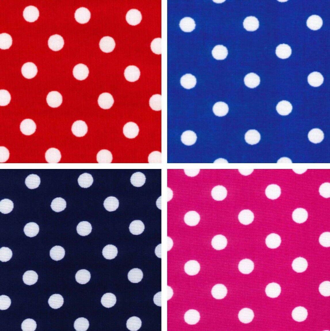 Polka Dot 100% Cotton Fabric 7mm Rose & Hubble Spots Dots Spotty