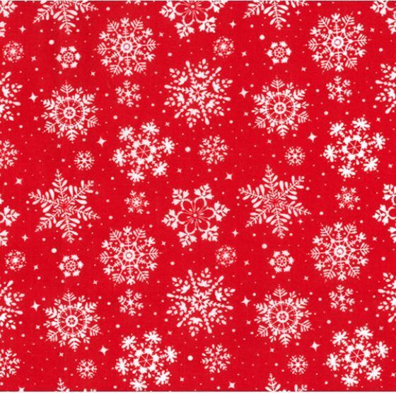 Christmas Polycotton Fabric Holly Santa Reindeer Snow Gingerbread Men Xmas