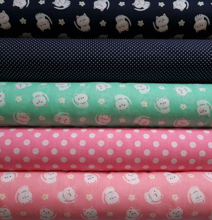 Polycotton Fabric Bundles Fat Quarters Squares Craft Sewing Floral Material